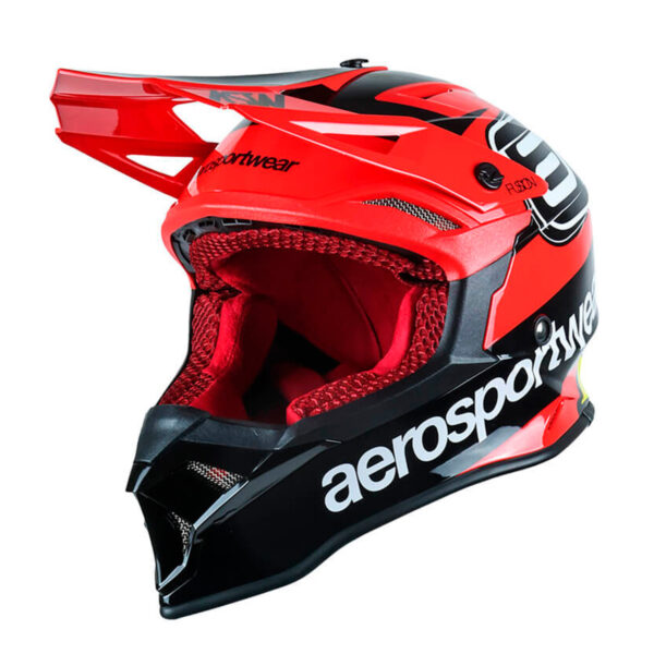 Capacete ASW Fusion 2.0 Relay Preto/Vermelho