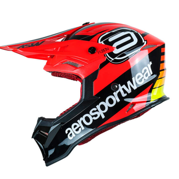 Capacete ASW Fusion 2.0 Relay Preto/Vermelho - Image 5