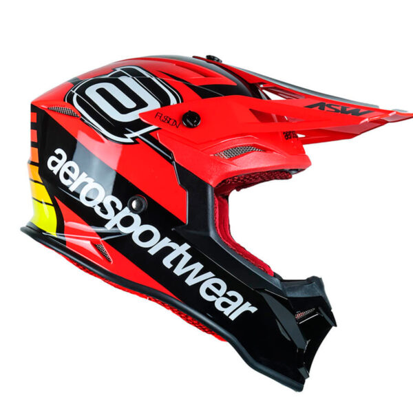 Capacete ASW Fusion 2.0 Relay Preto/Vermelho - Image 7